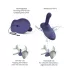Love to Love GoFast - vibratore con stimolatore vaginale e clitorideo con ventosa (blu)