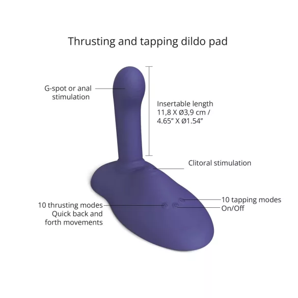 Love to Love GoFast - vibratore con stimolatore vaginale e clitorideo con ventosa (blu)