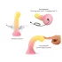 Love to Love Sugar Bomb - dildo in silicone luminoso con LED (rosa-giallo) - 16,9 cm