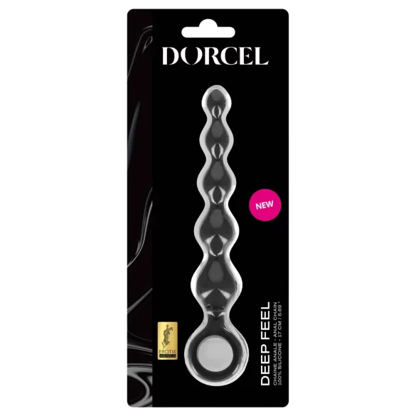 Dorcel Deep Feel - dildo anale perlato (nero)