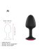 Dorcel - plug anale con pietra rosa - taglia M - nero