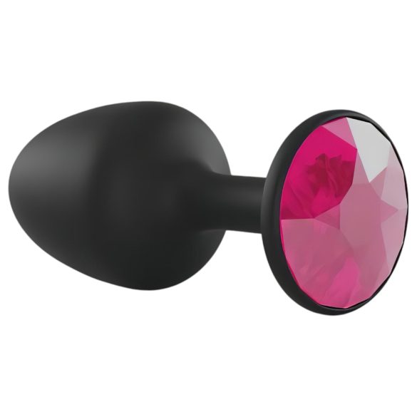 Dorcel Geisha Plug Ruby L - plug anale nero con pietra rosa
