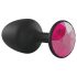 Dorcel Geisha Plug Ruby L - plug anale nero con pietra rosa