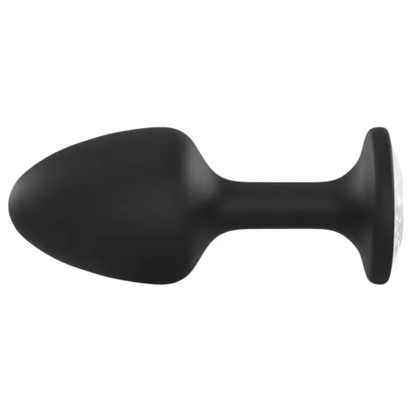 Dorcel Geisha Plug Diamond XL - tappo anale nero con pietra bianca