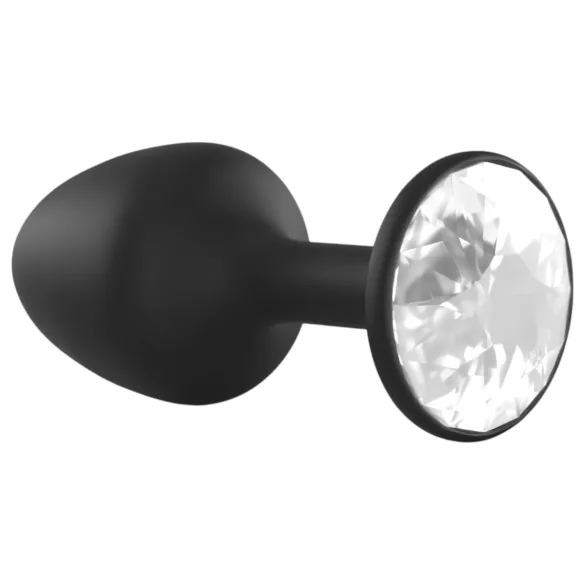 Dorcel Geisha Plug Diamond XL - tappo anale nero con pietra bianca