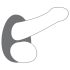 Dorcel Anello Teardrop in silicone liquido (grigio)
