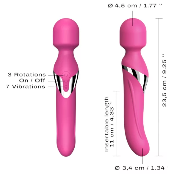 Dorcel Dual Orgasms - vibratore massaggiante 2 in 1 ricaricabile (rosa)
