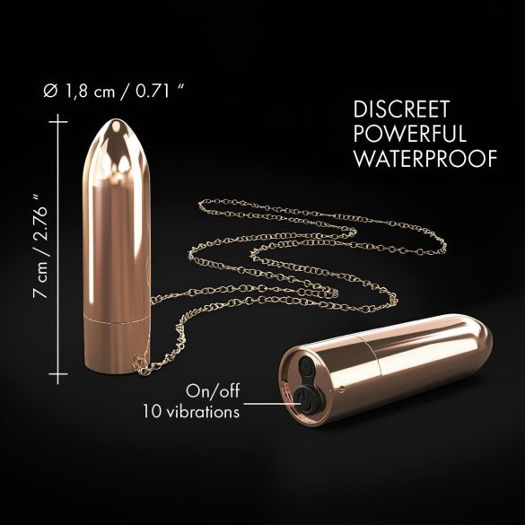 Dorcel - collana vibratore impermeabile ricaricabile (rosegold)