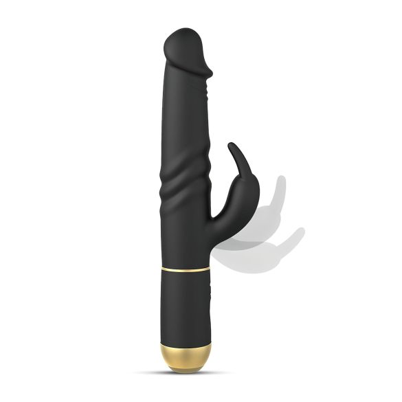 Dorcel - Vibratore rabbit con movimento spinta e stimolatore clitoride - nero