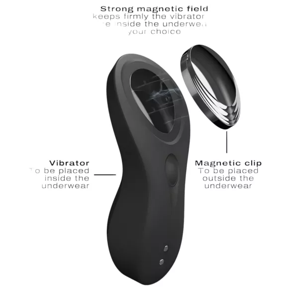 Dorcel Discreet Vibe + - vibrazione clitoridea ricaricabile (nero)