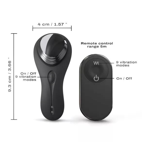 Dorcel Discreet Vibe + - vibrazione clitoridea ricaricabile (nero)