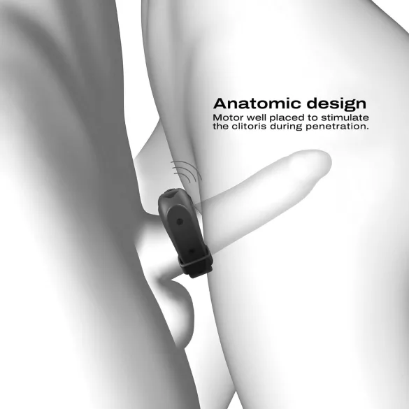 Dorcel - anello fallico vibrante regolabile (nero)