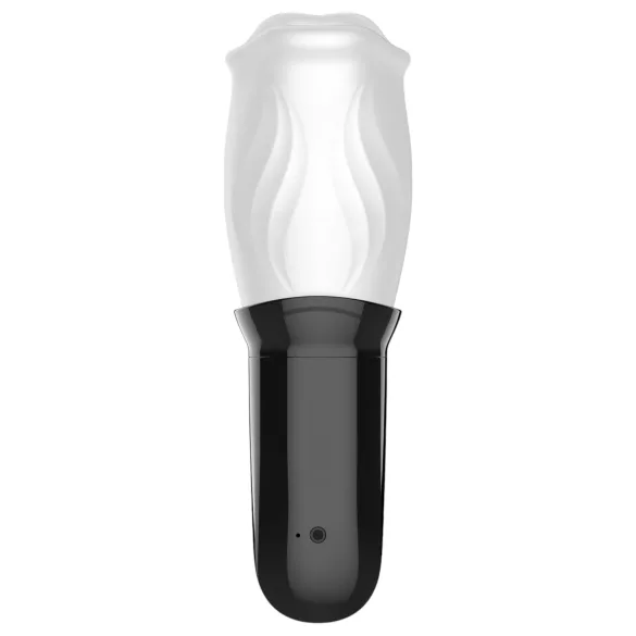 Funny Me First Class - masturbatore rotante bocca artificiale - bianco nero