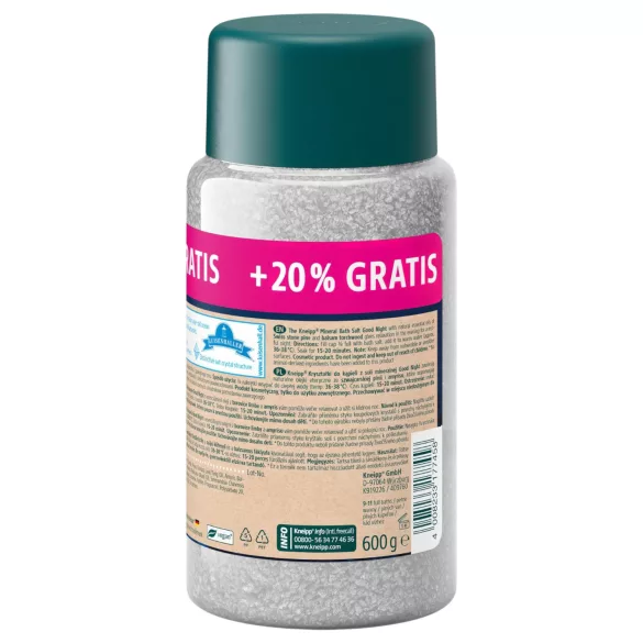 Sali da bagno minerali premium Kneipp Good Night (600 g)