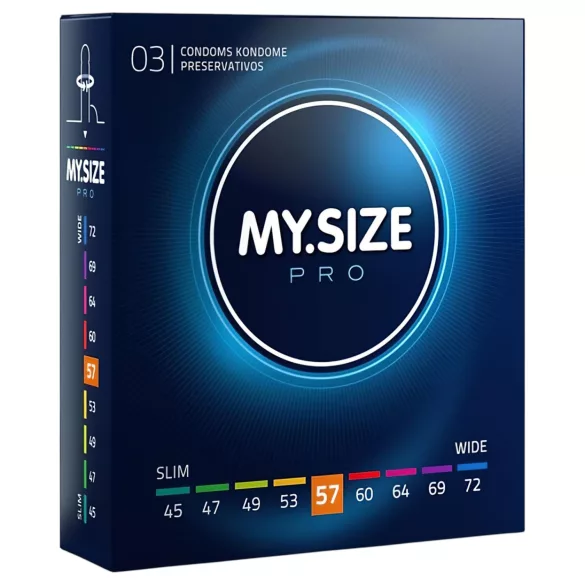My.Size PRO - preservativi su misura - 57 mm (3 pz)