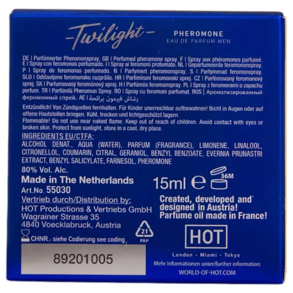 HOT Twilight - profumo con feromoni uomo - fragranza sensuale - 15ml