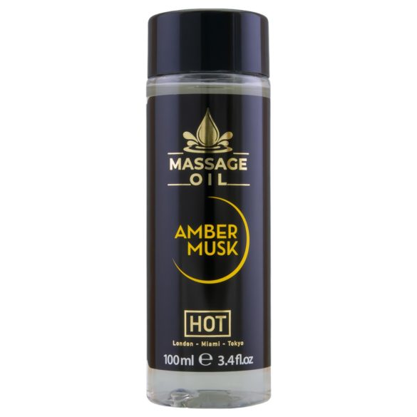 HOT - olio da massaggio idratante - ambra muschiata - 100ml