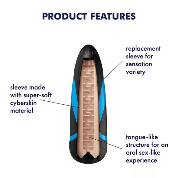 Satisfyer Sleeve Lusty Tongues - inserto per masturbatore