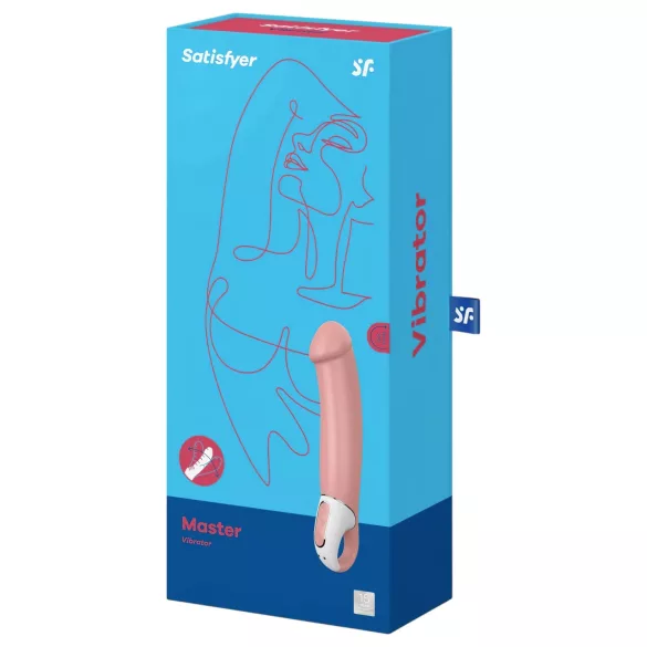 Satisfyer Master - vibratore ricaricabile impermeabile - color naturale