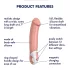Satisfyer Master - vibratore ricaricabile impermeabile - color naturale