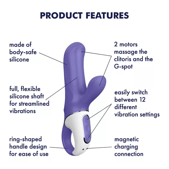 Satisfyer Magic Bunny - vibratore rabbit impermeabile - stimolatore clitoride
