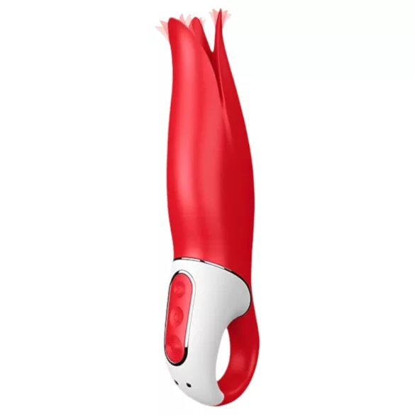 Satisfyer Power Flower - vibratore ricaricabile impermeabile - rosso