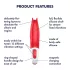 Satisfyer Power Flower - vibratore ricaricabile impermeabile - rosso