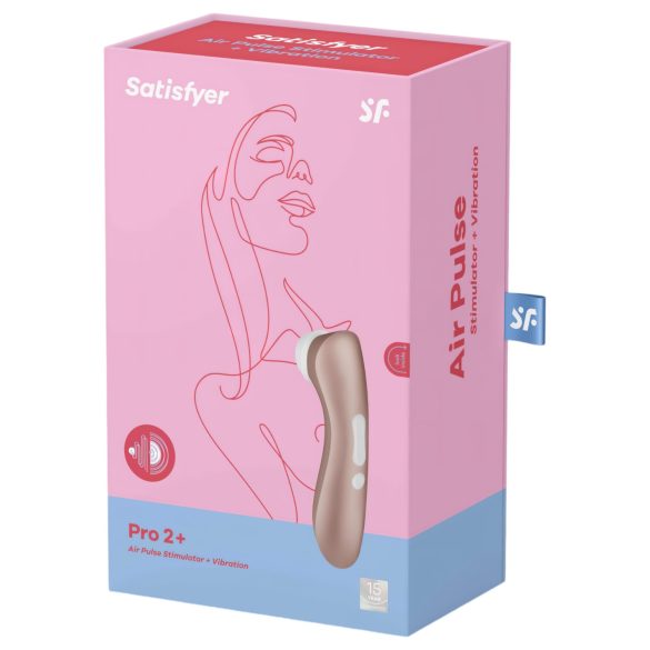 Satisfyer Pro 2+ - stimolatore clitorideo ricaricabile con vibrazione - marrone