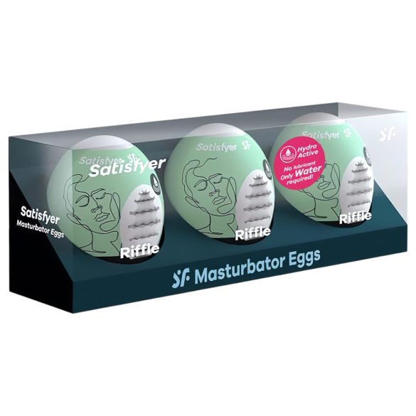 Satisfyer Egg Riffle - masturbatore a forma di uovo - set 3 pezzi