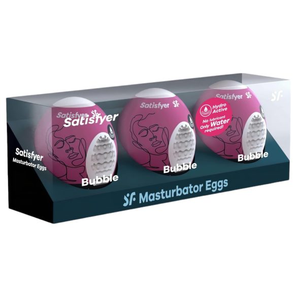 Satisfyer Egg Bubble - masturbatore a uovo - confezione 3 pezzi