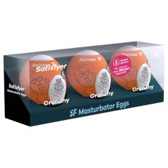   Satisfyer Egg Crunchy - set masturbatore a forma di uovo - confezione 3 pezzi