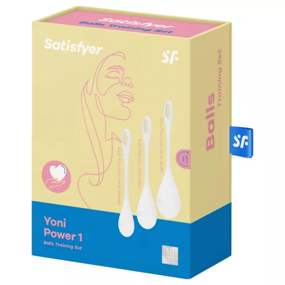 Satisfyer Yoni Power 1 - set palline vaginali - bianco - 3 pezzi