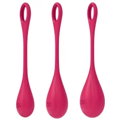   Satisfyer Yoni Power 1 - set palline vaginali - silicone rosso 3 pezzi