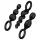 Satisfyer Booty Call - set plug anale - 3 pezzi - silicone nero