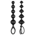 Satisfyer Love Beads - set di dildo anale con perle - silicone nero