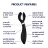 Satisfyer Endless Fun - vibratore per coppia ricaricabile e impermeabile (nero)