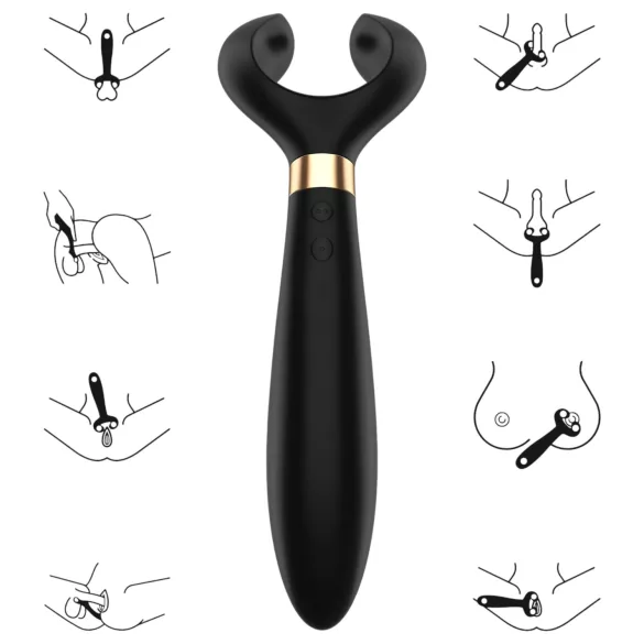 Satisfyer Endless Fun - vibratore per coppia ricaricabile e impermeabile (nero)