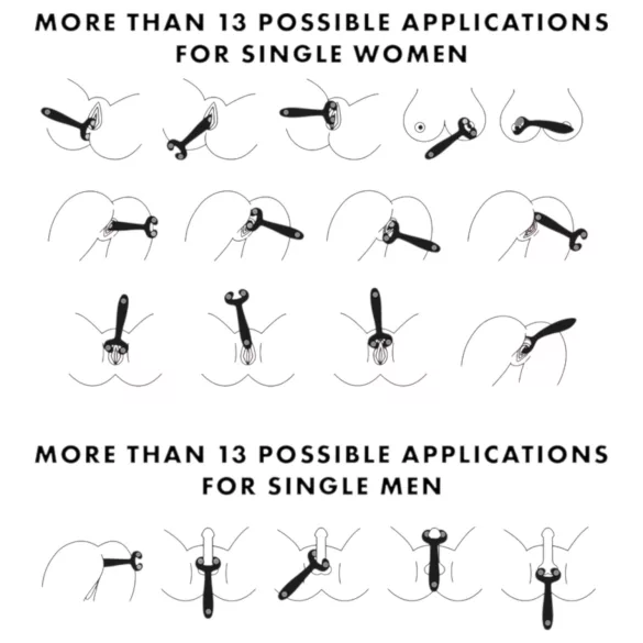 Satisfyer Endless Fun - vibratore per coppia ricaricabile e impermeabile (nero)