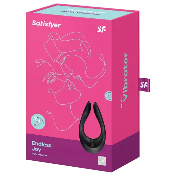 Satisfyer Endless Joy - vibratore per coppia ricaricabile impermeabile nero