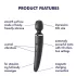 Satisfyer Wand-er Woman - vibratore massaggiante impermeabile nero