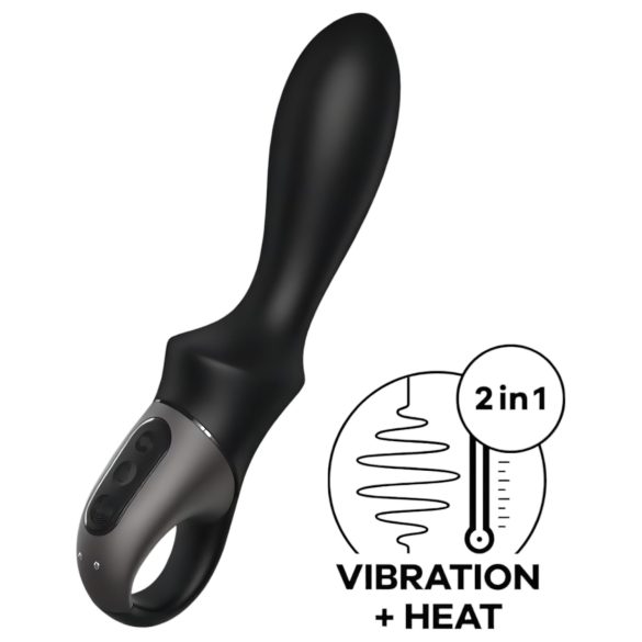 Satisfyer Heat Climax - vibratore anale riscaldante smart (nero)