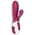 Satisfyer Hot Bunny - vibratore riscaldante con stimolatore clitoride - rosso