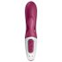 Satisfyer Hot Bunny - vibratore riscaldante con stimolatore clitoride - rosso