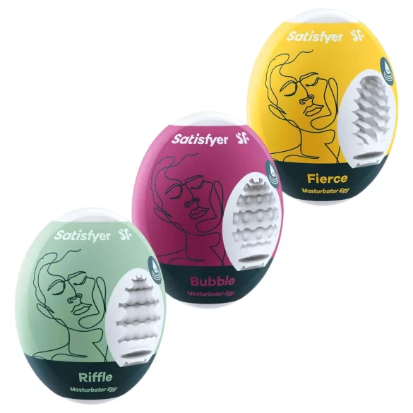 Satisfyer Egg RBF - set masturbatore a forma di uovo - confezione da 3 pezzi
