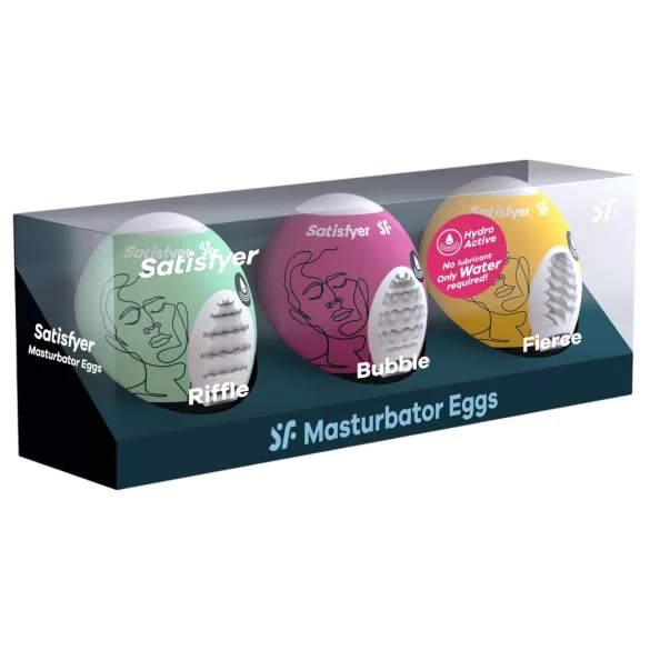 Satisfyer Egg RBF - set masturbatore a forma di uovo - confezione da 3 pezzi