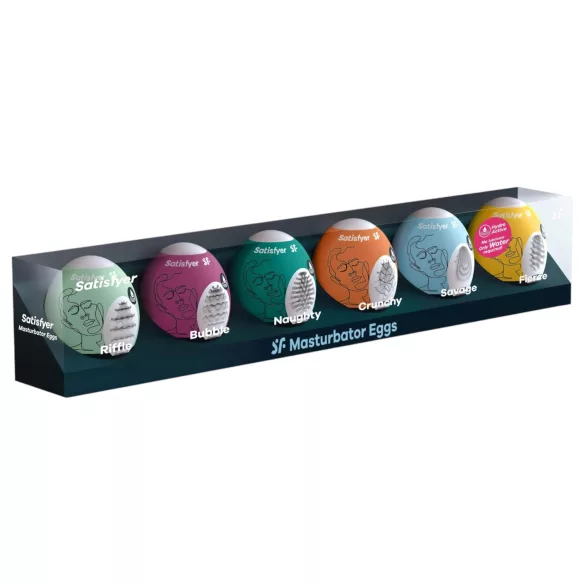 Satisfyer Egg Set - masturbatore uomo set 6 pezzi - silicone