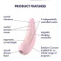Satisfyer Curvy 2+ - stimolatore clitoride onde d’aria smart - rosa