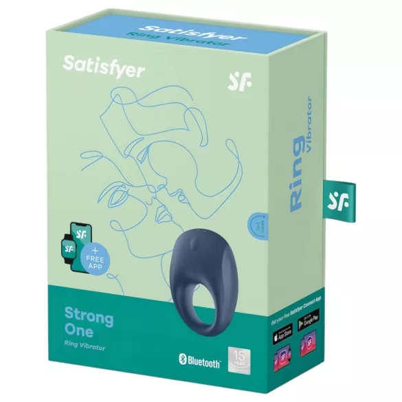 Satisfyer Strong One - Anello fallico vibrante con controllo tramite app, per uomini (blu)