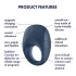 Satisfyer Strong One - Anello fallico vibrante con controllo tramite app, per uomini (blu)