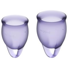   Satisfyer Feel Confident - coppette mestruali set - silicone viola